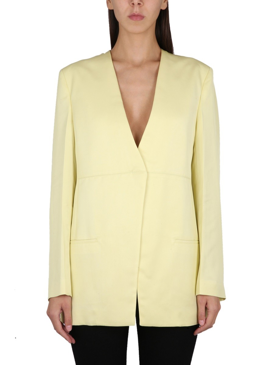 Discover the authentic JIL SANDER women's JACKET WITH BACK SLIT in Yellow