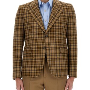 Discover the authentic Gucci men's JACKET WITH DOUBLE G in beige