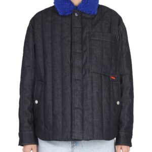 Elevate your look with the SUNNEI unisex JACKET WITH FAUX FUR in DENIM