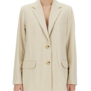 Discover the authentic Helmut Lang women's JACKET WITH LOGO in Ivory