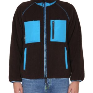 Refresh your wardrobe with the msgm men's JACKET WITH LOGO in Brown