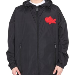 Refresh your wardrobe with the Dsquared2 men's JACKET WITH LOGO PATCH in Black