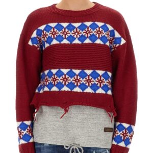 Elevate your look with the Dsquared2 men's JACQUARD KNIT in MULTICOLOUR