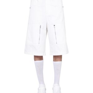 Explore the authentic Alexander Mcqueen men's JAPANESE GABARDINE SHORTS in White