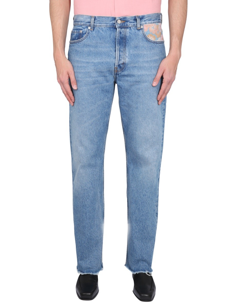 Discover the authentic SÉFR men's JEANS FLOWER in Azure