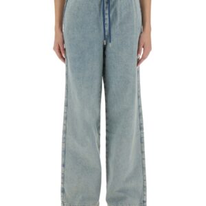 Refresh your wardrobe with the MOSCHINO JEANS women's JEANS IN DENIM in DENIM