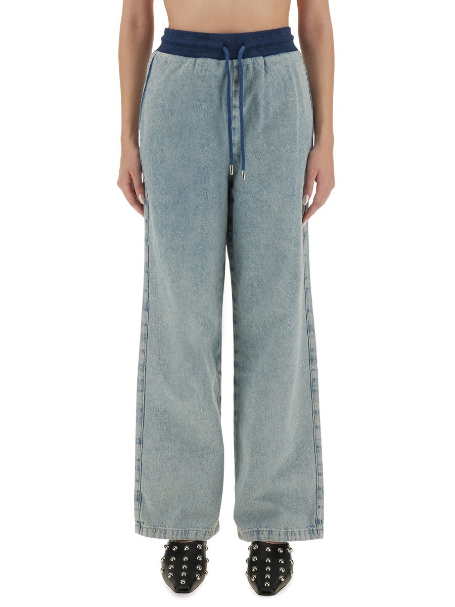 Refresh your wardrobe with the MOSCHINO JEANS women's JEANS IN DENIM in DENIM