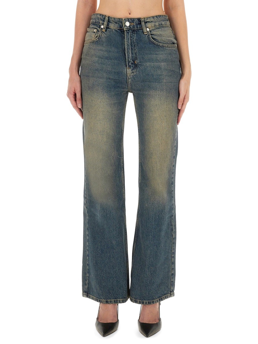 Refresh your wardrobe with the MOSCHINO JEANS women's JEANS IN DENIM in DENIM