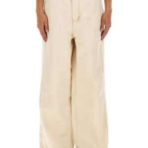 Discover the authentic AMI PARIS men's JEANS WIDE FIT in Ivory