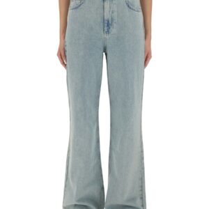 Refresh your wardrobe with the MOSCHINO JEANS women's JEANS WIDE LEG in DENIM