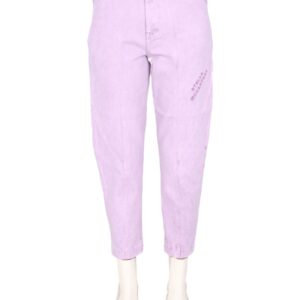 Explore the authentic stella mccartney women's JEANS WITH EMBROIDERED LOGO in Lilac