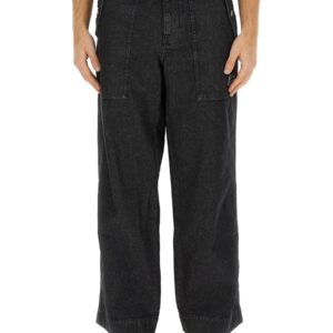 Refresh your wardrobe with the Maison Kitsune men's JEANS WORKWEAR in Black