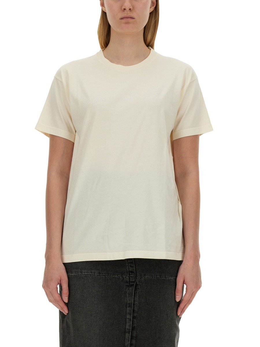 Refresh your wardrobe with the Maison Margiela women's JERSEY T-SHIRT in POWDER