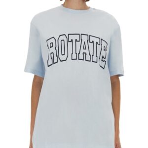 Explore the authentic ROTATE BIRGER CHRISTENSEN women's JERSEY T-SHIRT in Baby blue