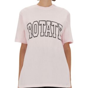 Explore the authentic ROTATE BIRGER CHRISTENSEN women's JERSEY T-SHIRT in Pink