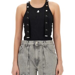 Refresh your wardrobe with the The Attico women's JERSEY TANK TOP in Black