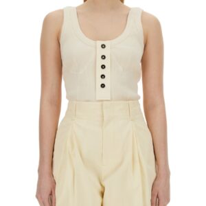 Refresh your wardrobe with the Bottega Veneta women's JERSEY TOP in Ivory