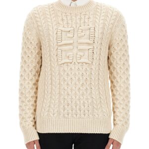 Refresh your wardrobe with the Givenchy men's JERSEY WITH LOGO in beige