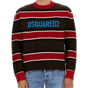 Refresh your wardrobe with the Dsquared2 men's JERSEY WITH LOGO in MULTICOLOUR