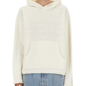 Explore the authentic MM6 MAISON MARGIELA men's JERSEY WITH LOGO in White
