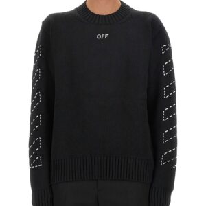 Refresh your wardrobe with the Off-white men's JERSEY WITH LOGO in Black