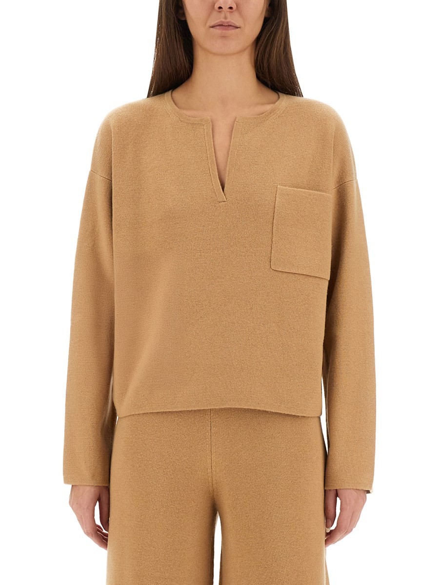 Discover the authentic Max Mara women's JERSEY "ZIBELLO" in beige