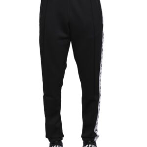 Refresh your wardrobe with the Moschino men's JOGGING PANTS in Black