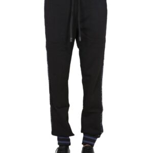 Refresh your wardrobe with the Versace Jeans Couture men's JOGGING PANTS WITH ELASTIC in Black