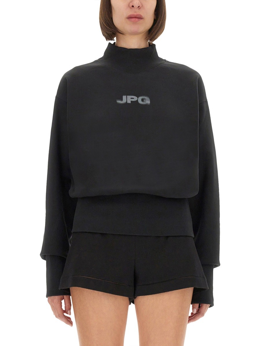 Explore the authentic JEAN PAUL GAULTIER women's JPG SWEATSHIRT in Black