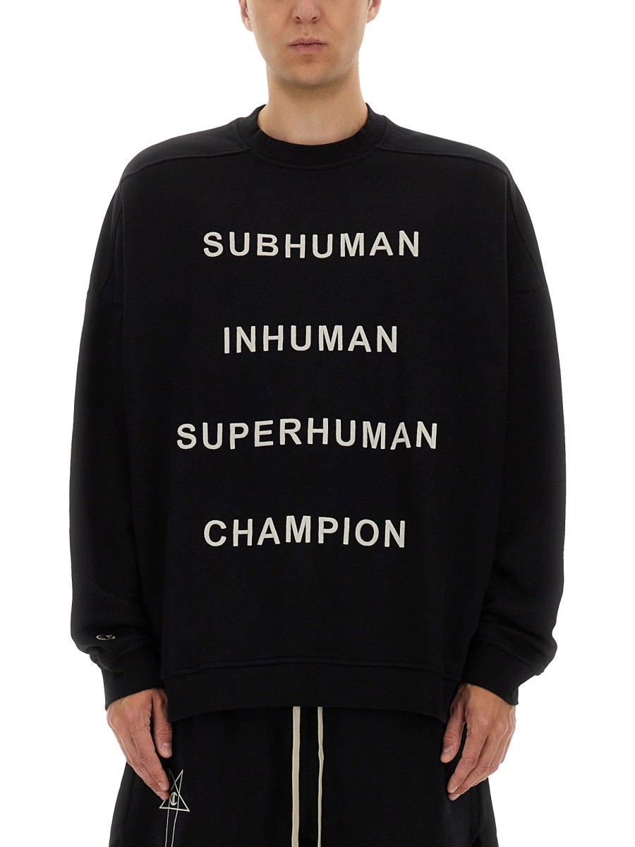 Explore the authentic CHAMPION X RICK OWENS men's JUMBO SWEATSHIRT in Black