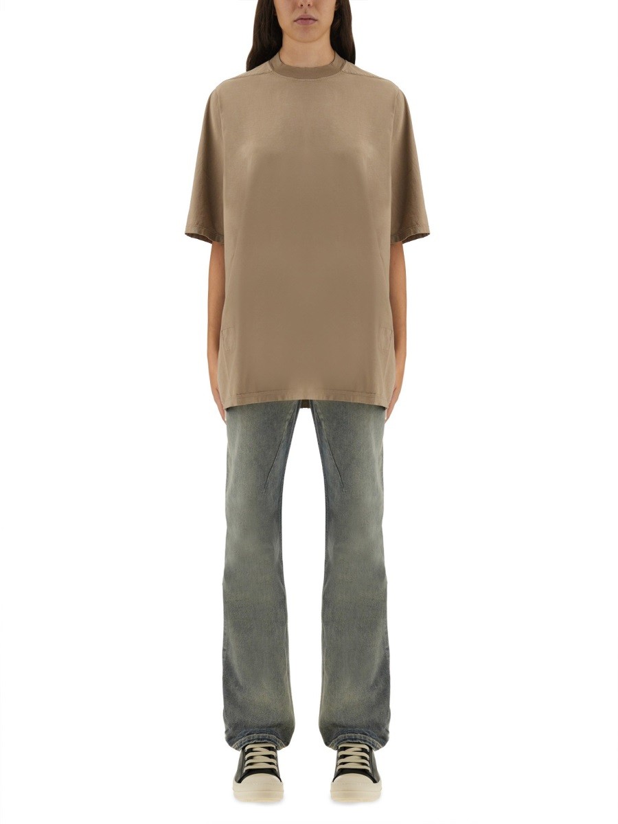 Explore the authentic RICK OWENS DRKSHDW women's "JUMBO" T-SHIRT in beige