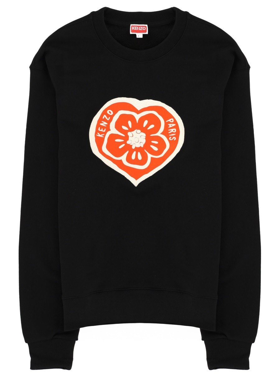 Explore the authentic Kenzo men's "KENZO BOKE HEART" SWEATSHIRT in Black