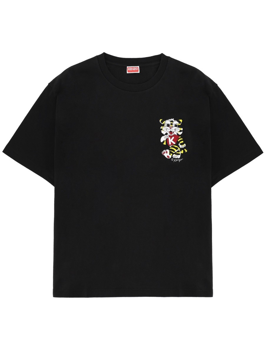 Refresh your wardrobe with the Kenzo men's "KENZO WILD TIGER" T-SHIRT in Black