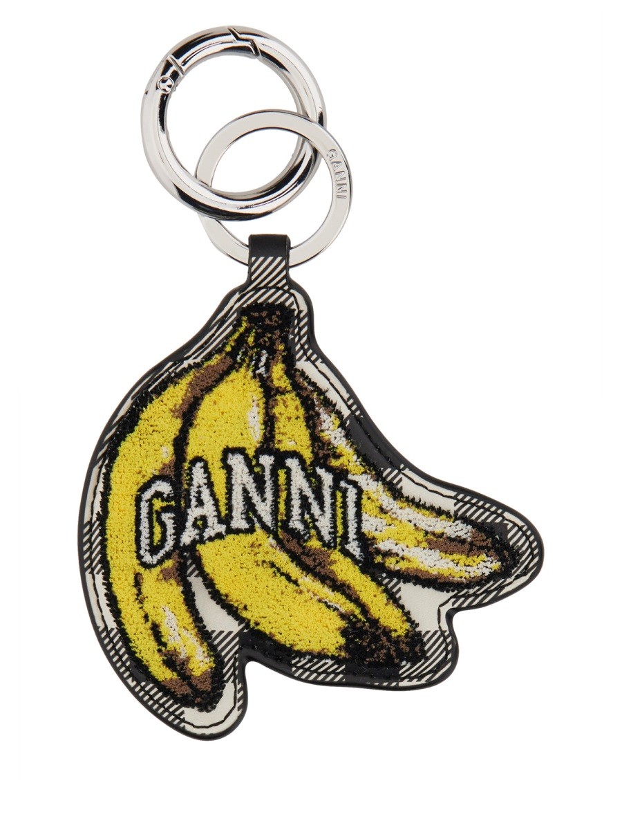 Discover the authentic GANNI women's KEYCHAIN "BANANA" in Black