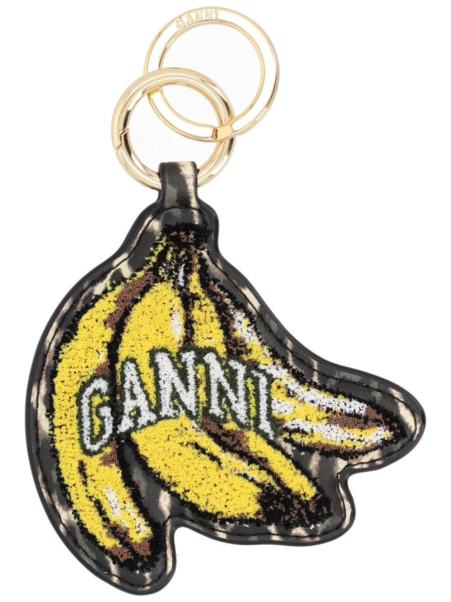 Discover the authentic GANNI women's KEYCHAIN "BANANA" in Black