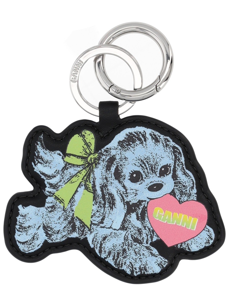 Discover the authentic GANNI women's KEYCHAIN "DOG" in Azure