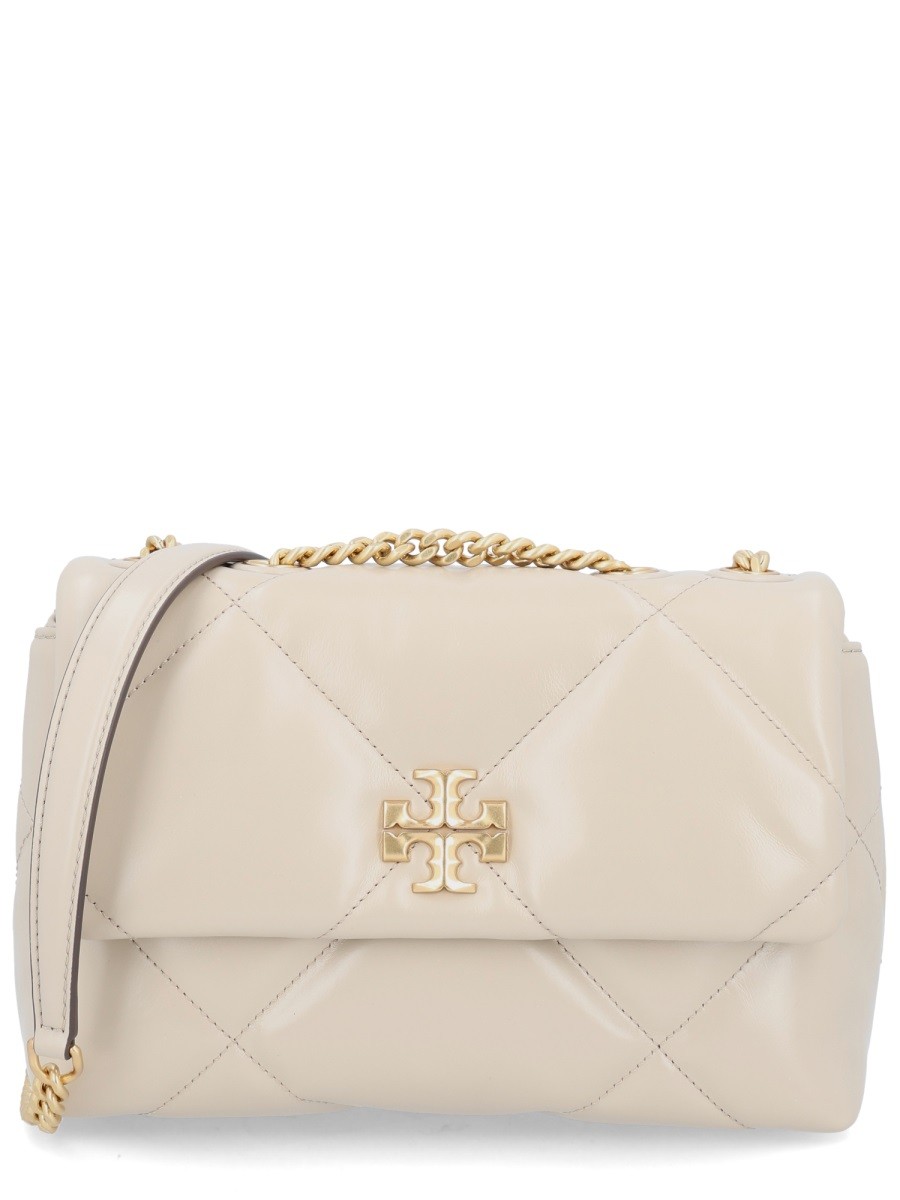 Elevate your look with the Tory Burch women's KIRA SMALL BAG in beige
