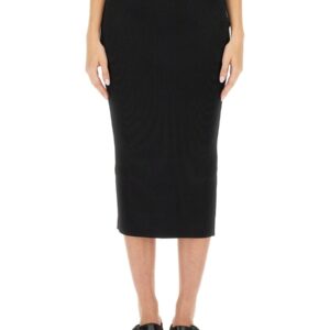 Explore the authentic Alexander Mcqueen women's KNIT PENCIL SKIRT in Black