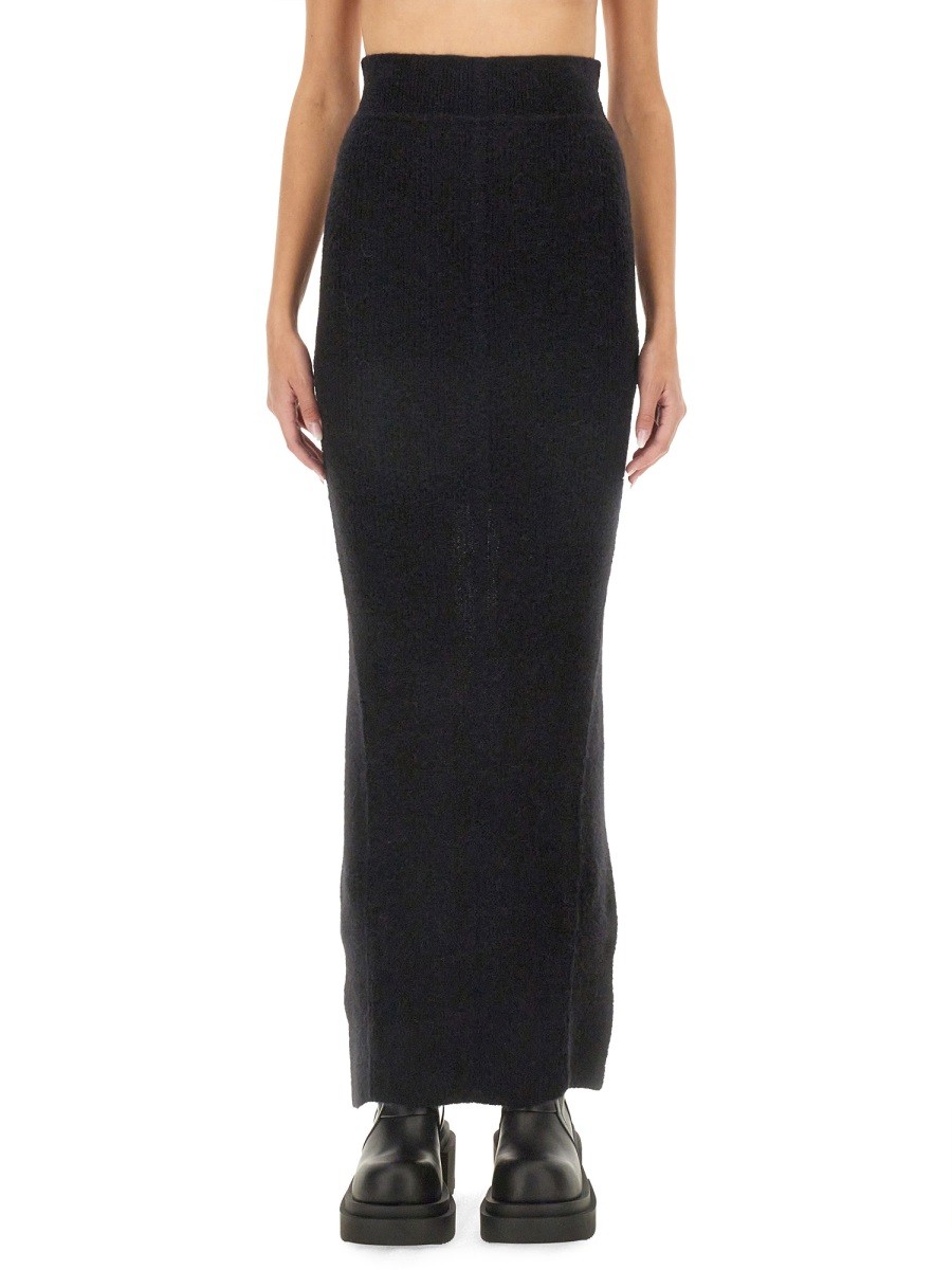 Discover the authentic RICK OWENS women's KNIT SKIRT in Black