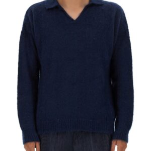 Discover the authentic FAMILY FIRST men's KNITTED POLO. in Blue