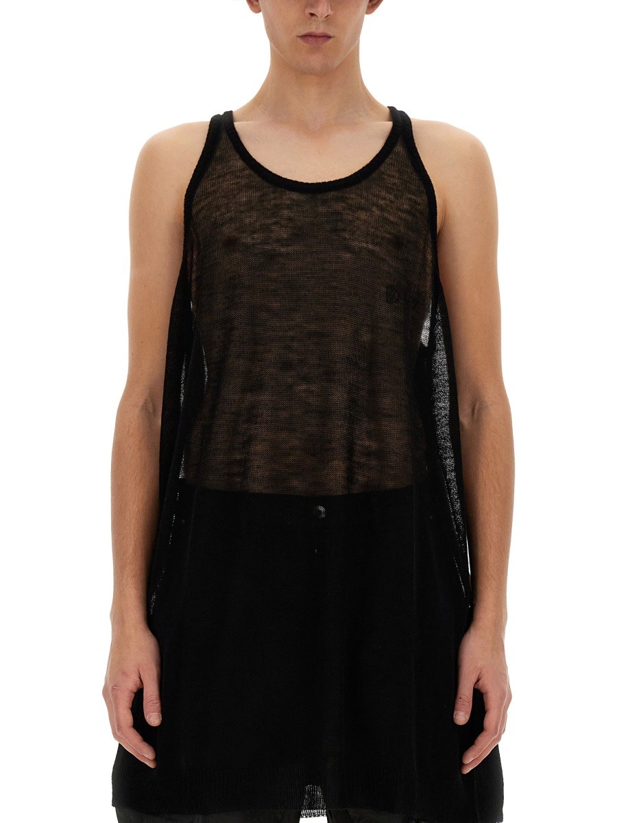 Discover the authentic RICK OWENS men's KNITTED TANK TOP in Black