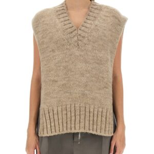 Discover the authentic Maison Margiela women's KNITTED VEST in beige
