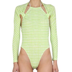 Discover the authentic JACQUEMUS women's "KNOTS BODYSUIT in GREEN