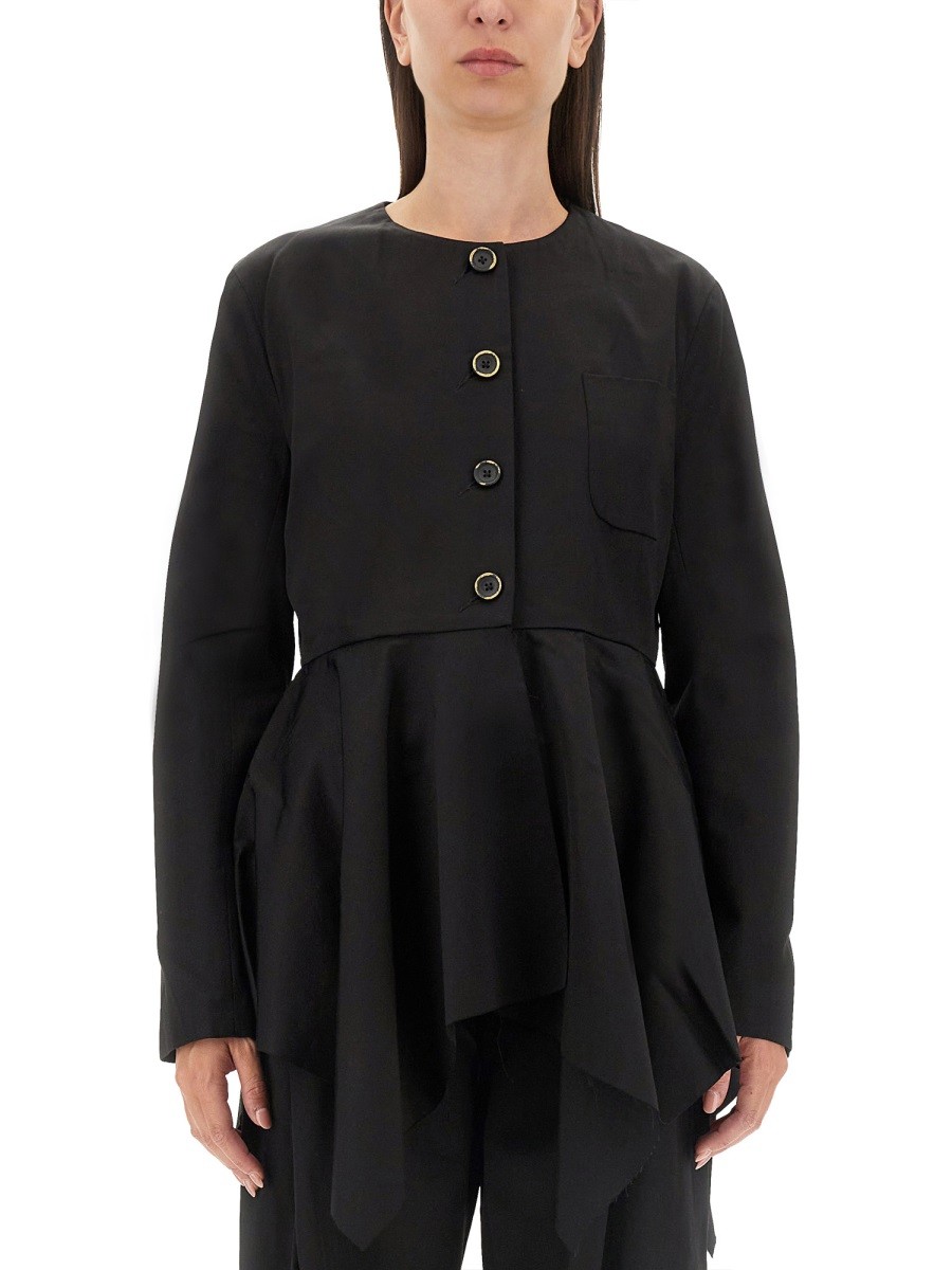 Refresh your wardrobe with the UMA WANG women's "KONEY" SHIRT in Black