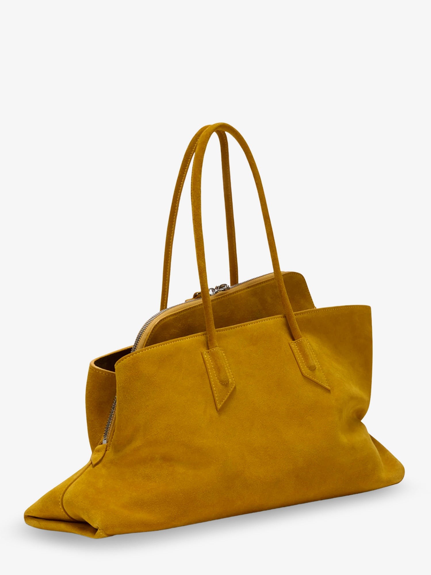 THE ATTICO – La Passeggiata suede shoulder bag : Color - Sunflower, Size - UNI - Image 3