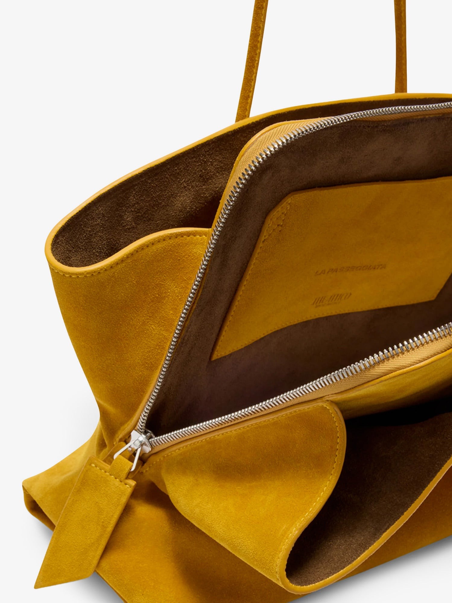 THE ATTICO – La Passeggiata suede shoulder bag : Color - Sunflower, Size - UNI - Image 4