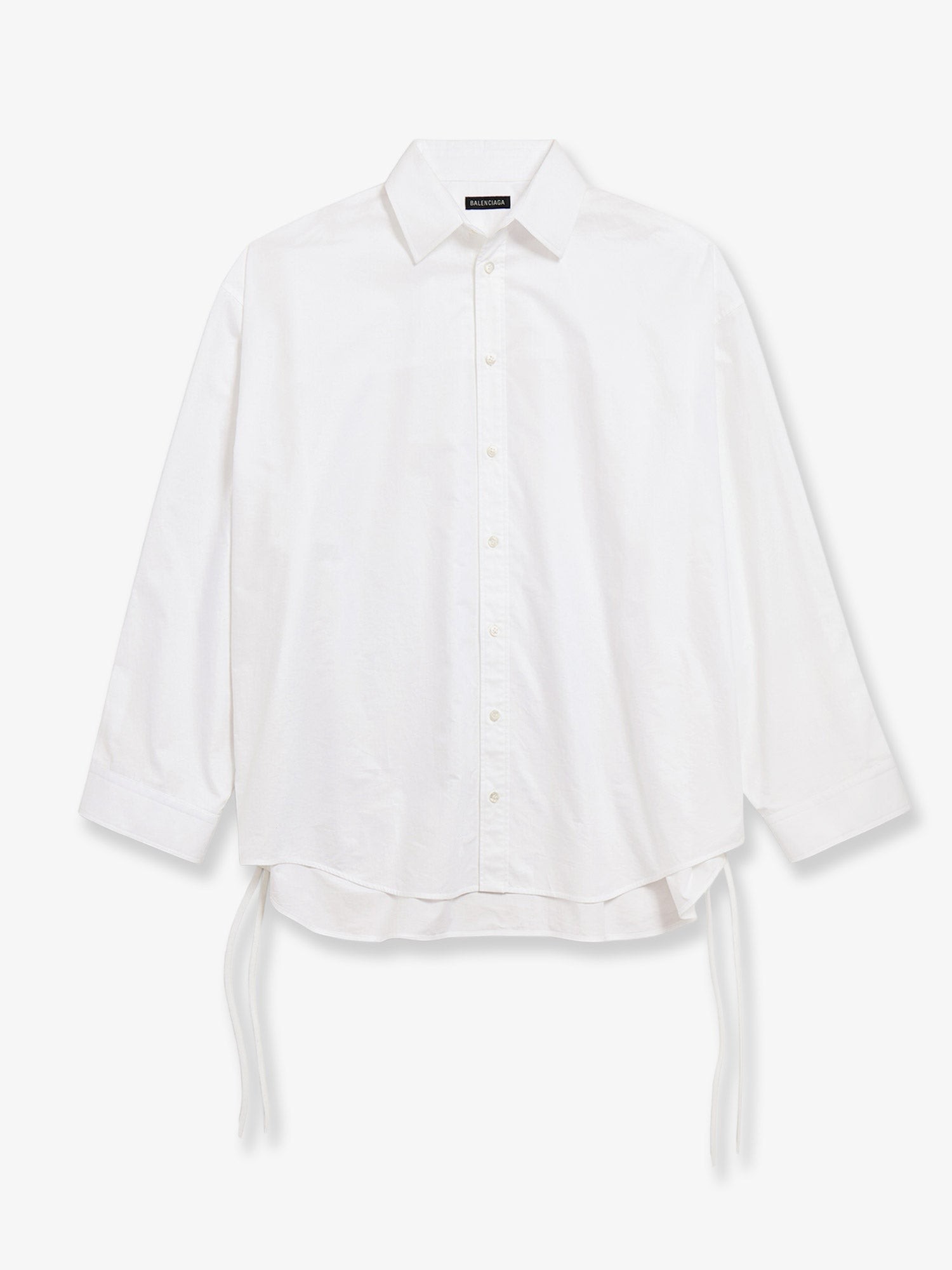 Discover the authentic Balenciaga women's Lace-Up cotton shirt in White