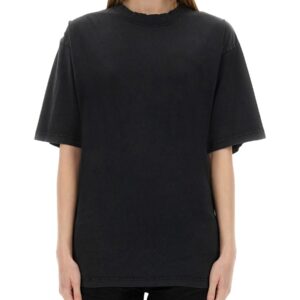Refresh your wardrobe with the Balenciaga women's "LACE-UP" T-SHIRT in Black