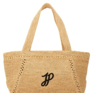 Refresh your wardrobe with the PATOU women's LARGE TRAPEZE TOTE BAG in beige