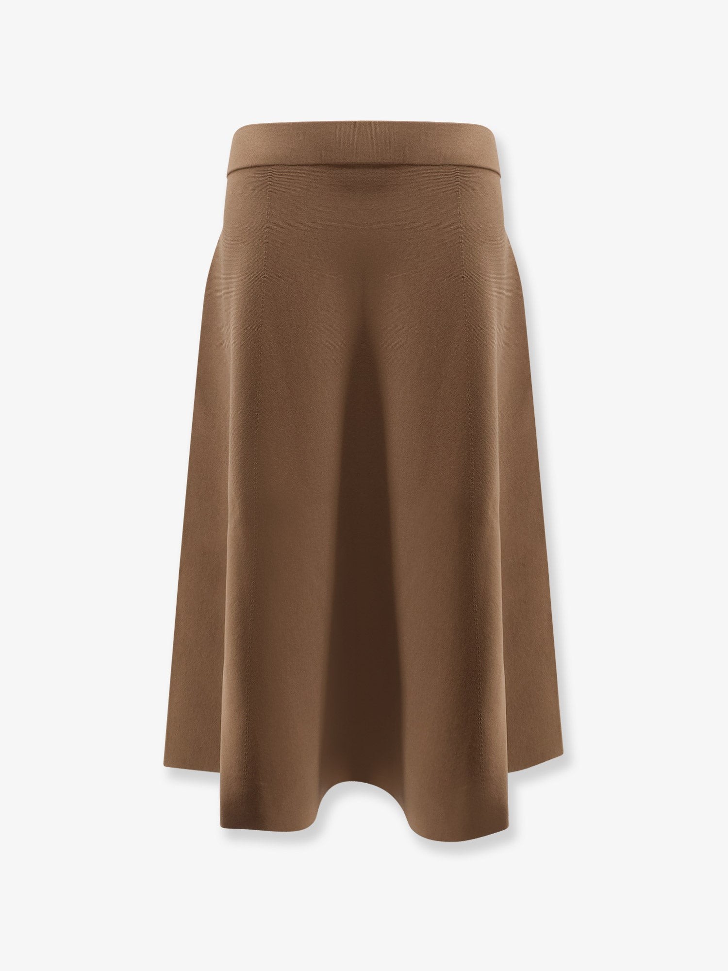 Discover the authentic Max Mara women's Lazio viscose blend skirt in Nocciola